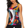 thumbnail image 1 of Junzan Abstract Jazz Instrumental Pattern Workout Tank Tops for Women Sleeveless Running Loose Fit Yoga Tops Active Shirts Gym Exercise-X-Large, 1 of 7