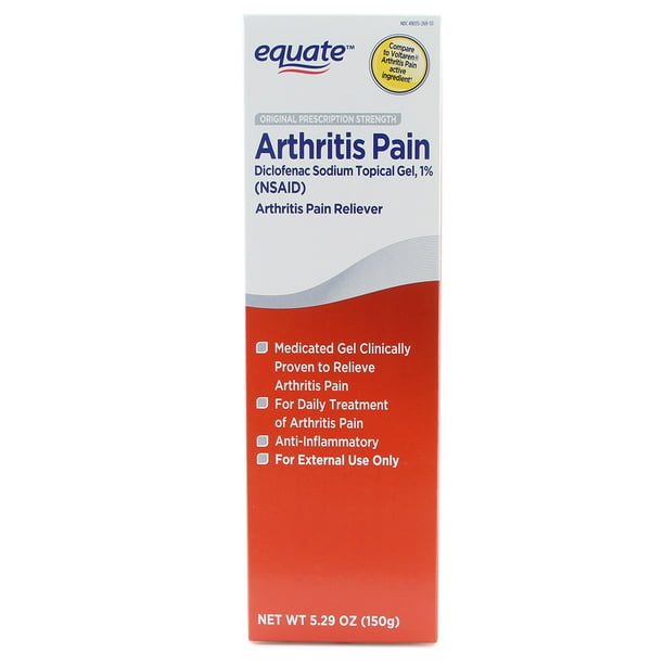 Equate Arthritis Pain Reliever Topical Gel 1 Diclofenac Sodium NSAID