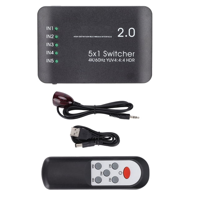 Conmutador, conmutador de interfaz multimedia HD Concentrador de interfaz multimedia HDRHD Cajas selectoras de audio y vídeo diseñadas para precisión