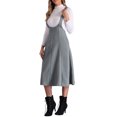 thumbnail image 4 of INSPIRE CHIC Overall Pinafore Dress for Women's High Waist Cross Back A-Line Casual Suspender Skirt, 4 of 6