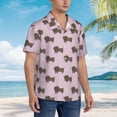 thumbnail image 2 of Lsque Dachshund Dog Puppy pattern Hawaiian Shirt for Men, Unisex Summer Beach Casual Short Sleeve Button Down Shirts-Medium, 2 of 9