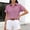 #9Hot Pink, variant on Womens Tops Gingham Checkered Short Sleeve Shirts, Button Down with Pockets