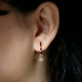 thumbnail image 4 of Rosec Jewels Real Diamond Star Drop Earrings for Women (HI-SI Grade) - Half Hoop Drop Earrings - Ready to Gift with Jewelry Box, 18K Yellow Gold, 4 of 8