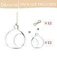 thumbnail image 7 of Glasseam 12 Pcs Hanging Glass Globes Tealight Candle Holder, 3.14" Clear Tea Light Holders Unity Ball Ornaments Flower Aquarium Globe Small Orbs for Wedding Centerpieces Advent Christmas H, 7 of 7