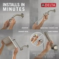 thumbnail image 5 of Delta Faucet 10-inch Raincan Shower Head and Hand Held Shower Combo, Brushed Nickel Square Shower Head, Rainfall Shower Head, Hand Shower, 1.75 GPM Flow Rate, SpotShield Brushed Nickel 75527-SN, 5 of 5