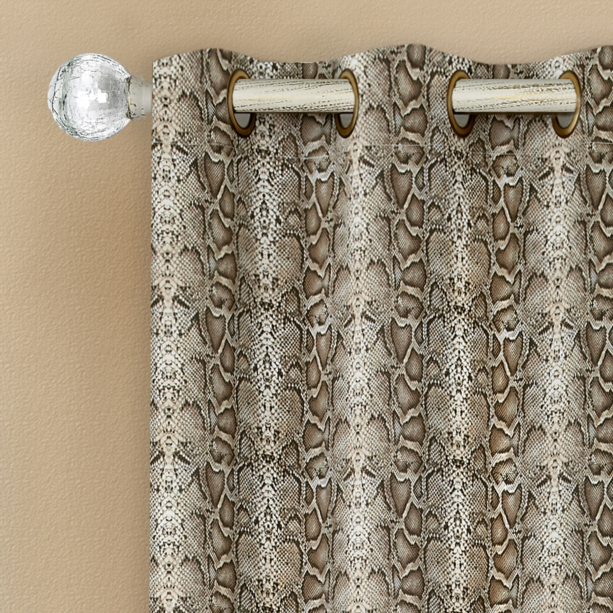 Achim Python Polyester Blackout Window Curtain Panel, Brown/Gold, 52" x 84" - image 4 of 5