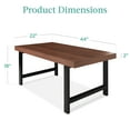 thumbnail image 7 of Best Choice Products 44in Modern Butcher Block Top Coffee Table, Rectangular Wood Accent Table w/ Metal Legs - Brown, 7 of 7