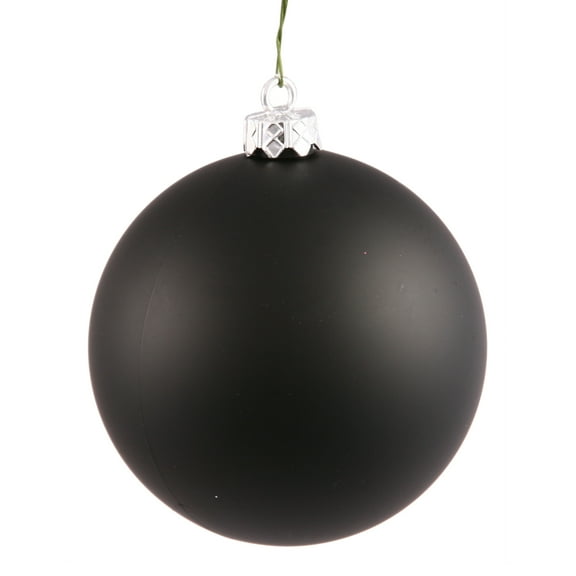 Vickerman 3" Black Matte Ball Ornament, 12 per Bag