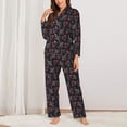 thumbnail image 2 of Sikiie Black Roosters Pajamas for Women Set, Womens Pajama Sets, Lounge Sets for Women, 2pjs for Women-XX-Large, 2 of 7
