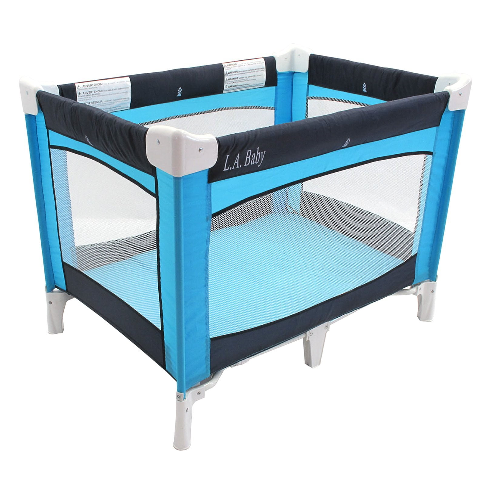 LA Baby Play Yard, Navy & Turquoise