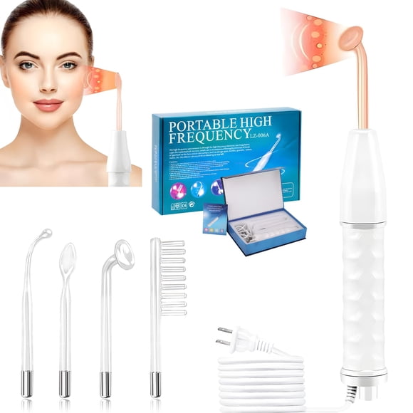 LEKOU Profesional Alta Frecuencia Facial, Máquina Facial De Alta Frecuencia Reduce Arrugas, Ojeras y Reafirma La Piel, Dispositivo Facial Portátil Revitaliza La Piel y Mejora Los
