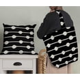 thumbnail image 5 of Soimoi Black Poly Georgette Fabric Dot & Stripe Print Sewing Fabric Yard 52 Inch Wide, 5 of 5