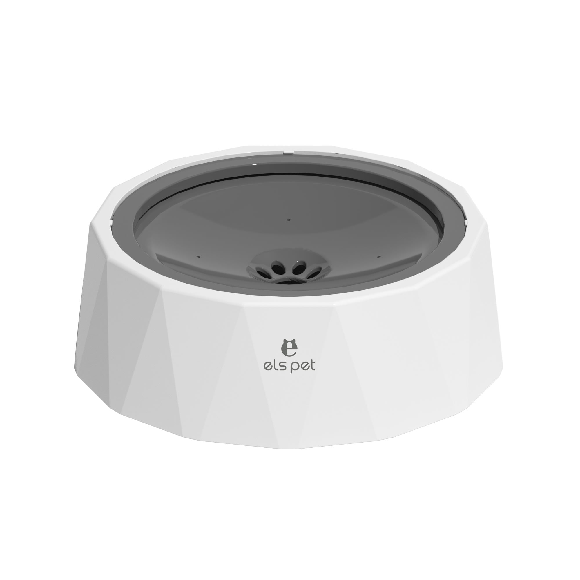 ELS Pet Diamond-shaped Floating Water Bowl for Dogs with Advanced Features for Clean and Tidy Hydration 4.25 Cups
