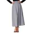 thumbnail image 1 of Falda larga plisada con cinturón dividido lateral de cintura alta para mujer Falda maxi con bolsillo sólida kenally FS8985-06, 1 of 5