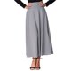 thumbnail image 3 of Falda larga plisada con cinturón dividido lateral de cintura alta para mujer Falda maxi con bolsillo sólida Kearding FS8985-07, 3 of 5