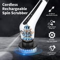 thumbnail image 4 of Electric Spin Scrubber, Cordless Spin Scrubber with Light, Adjustable Extension Handle for Bathtub Grout Tile Floor with 10 Replaceable Cleaner Brush, 4 of 10