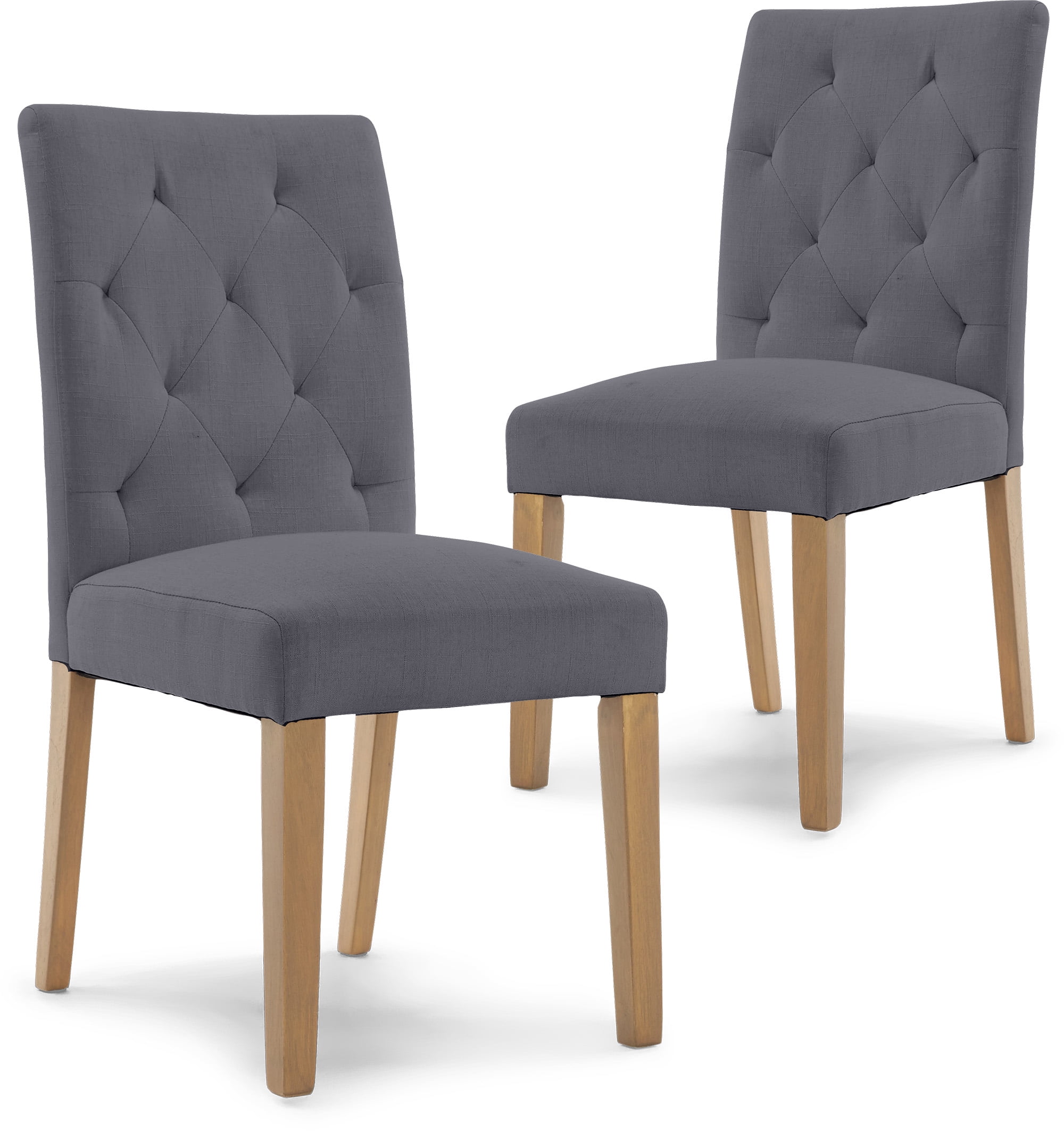 Finch Westport Tufted Armless Dining Side Chairs, Cottage Gray (Set of 2)