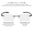thumbnail image 2 of Lentes de Lectura Visualites 1.25 de Aumento, Livianos y Sin Montura, 2 of 9