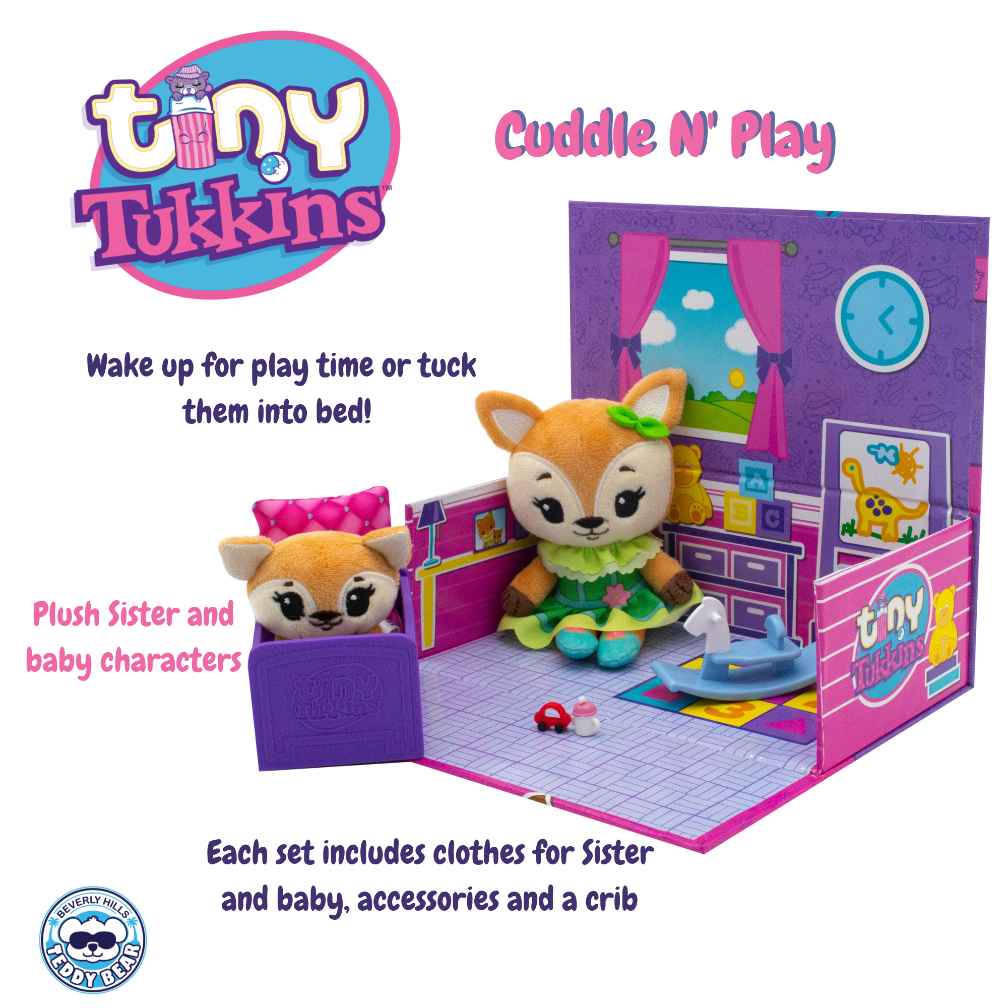 Tiny Tukkins, Deluxe Plush Play House Play Set, Plush Family 