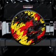 thumbnail image 1 of Colorful Thick Curved Lines Polyester Universal Spare Wheel Tire Cover Wheel Covers for Trailer RV SUV Truck Camper, 1 of 5