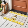 thumbnail image 5 of Yellow Gnomes 2'x3' Washable Rug, Spring Bees Daisy Plaid Wooden Grain Non-Slip Soft Doormat Area Rugs for Entrance Bathroom Bedsides, StainResistant Carpet for Kitchen Bedroom, Entryway Floor Mat, 5 of 9