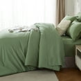 thumbnail image 4 of Davulos Full Size Comforter Sets Sage Green 7 Pieces Bed in a Bag Full Beddding Comforter Sets, Solid Lightweight Bed Set with Comforter, Sheets, Pillowcases & Shams, 4 of 7
