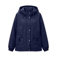 thumbnail image 5 of FNFYFH Plus Size Rain Jackets for Women Waterproof Hooded Rain Coats Softshell Hiking Jacket with Pockets, 5 of 10