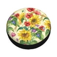 thumbnail image 3 of Easygdp Sunflower Cornflower Poppy Automobile Tire Dust Cover, 14-17in Spare Tire Cover Universal Fit for Trailer, Car, Truck, SUV, Jeep - 17 inch, 3 of 9