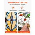 thumbnail image 3 of VEVOR Stained Glass Window Panel, 32 x 10 in,Tiffany Style Hanging Transom Window Panel with Chain,Large Horizontal Rectangle Stain Glass,Vintage Traditional Art Handcrafts for Kitchen Home Decor, 3 of 9