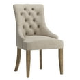 thumbnail image 4 of Weston Home Chelsea Lane Curved Back Linen Tufted Dining Chair, Set of 2, Beige, 4 of 7