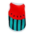 thumbnail image 2 of NIBOLOG Pet Pajamas Stripe Pattern Letters Printing Watermelon Drawing Pet Dog Sleeveless Coat Clothes for Outdoor, 2 of 8
