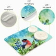 thumbnail image 4 of Absorbent Dish Drying Mat for Kitchen Counter - Winter Snow Blue Bird Microfiber Drying Pad, Reversible Drainer Mats for Countertop, Small 16" x 18", 4 of 6