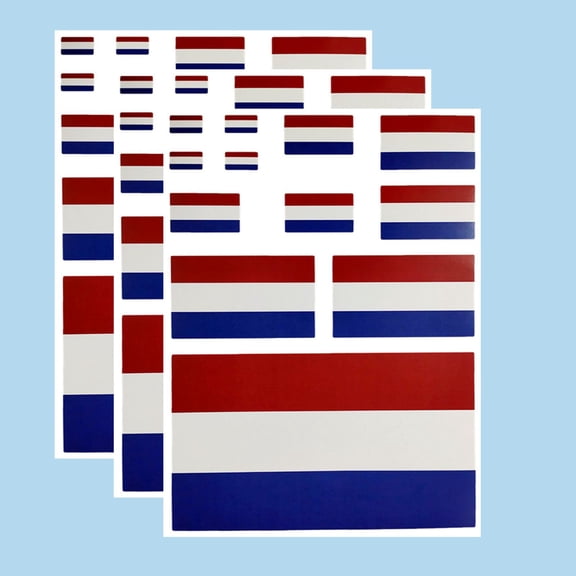 Ruoming Ruoming 3 PCS National Flag Stickers, Multiple Sizes, Self-Adhesive Decals for Cars, Phones, Bags(Netherlands)