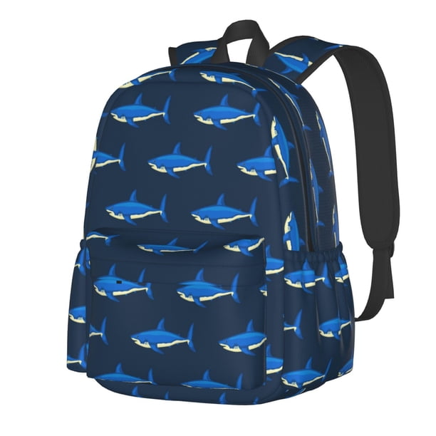 Disketp Cute Shark Mochila Escolar de Gran Capacidad y Peso Ligero, Mochila de Viaje Ideal para Escuela, Trabajo y Uso Diario, Cómoda y con Estilo