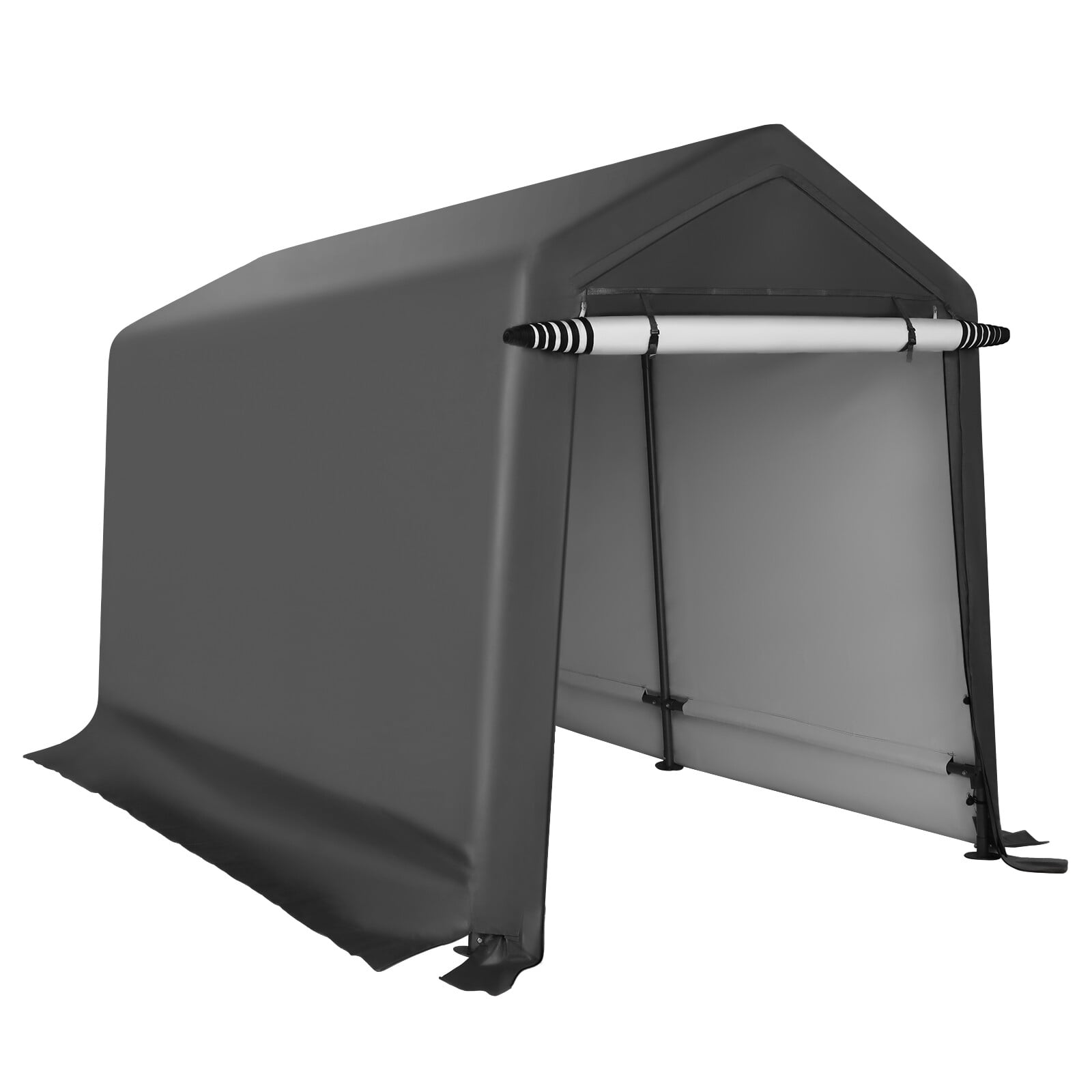 Abba Patio 10'x 10' Heavy Duty Portable Outdoor Storage Shelter Canopy, Waterproof Carport, All-Season Use, Grey