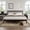 Brown, variant on PureDashio Queen Size Solid Wood Platform Bed Frame, Mid-Century Spindle Bed with Slatted Headboard and Footboard, Reinforced Wooden Slat Support, No Box Spring Needed, Black