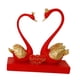 thumbnail image 2 of Centros de mesa Gloria Decoración de escritorio escultura pareja de cisnes 8,6x3,5x8,6 pulgadas Rojo, 2 of 9