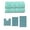Turquoise, variant on Home Weavers Classy Bath Mat 100% Soft Cotton Super Absorbent 2 Pcs Bath Towel Set & 5 Pc Bath Rug Combo, Machine Washable & Non Slip (Set of 7), White