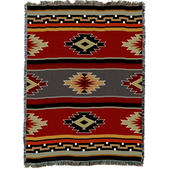 Pure Country Weavers Kaibab Blanket - Southwest - Tapestry Throw Woven from Cotton - Made in The USA (72x54)