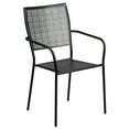 thumbnail image 5 of Flash Furniture Commercial Grade 28" Square Black Indoor-Outdoor Steel Patio Table Set with 2 Square Back Chairs, 5 of 5