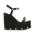 thumbnail image 2 of Sandalia De Plataforma Con Estoperoles Para Mujer Cabra Negro Platonia  EUGENIA-04-NEGRO, 2 of 8