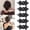 Black, variant on 5Pcs Flower Flat Hair Clips for Women Matte Flat Hair Claw French Alligator Clips Non-Slip Cute Duck Billed Flat Claw Clips for Thick Hair for Girls, white,green,black,purple,blue