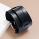 thumbnail image 4 of Pulsera de cuero PU Yuyangstore brazalete ancho ajustable para hombres y mujeres negro, 4 of 7