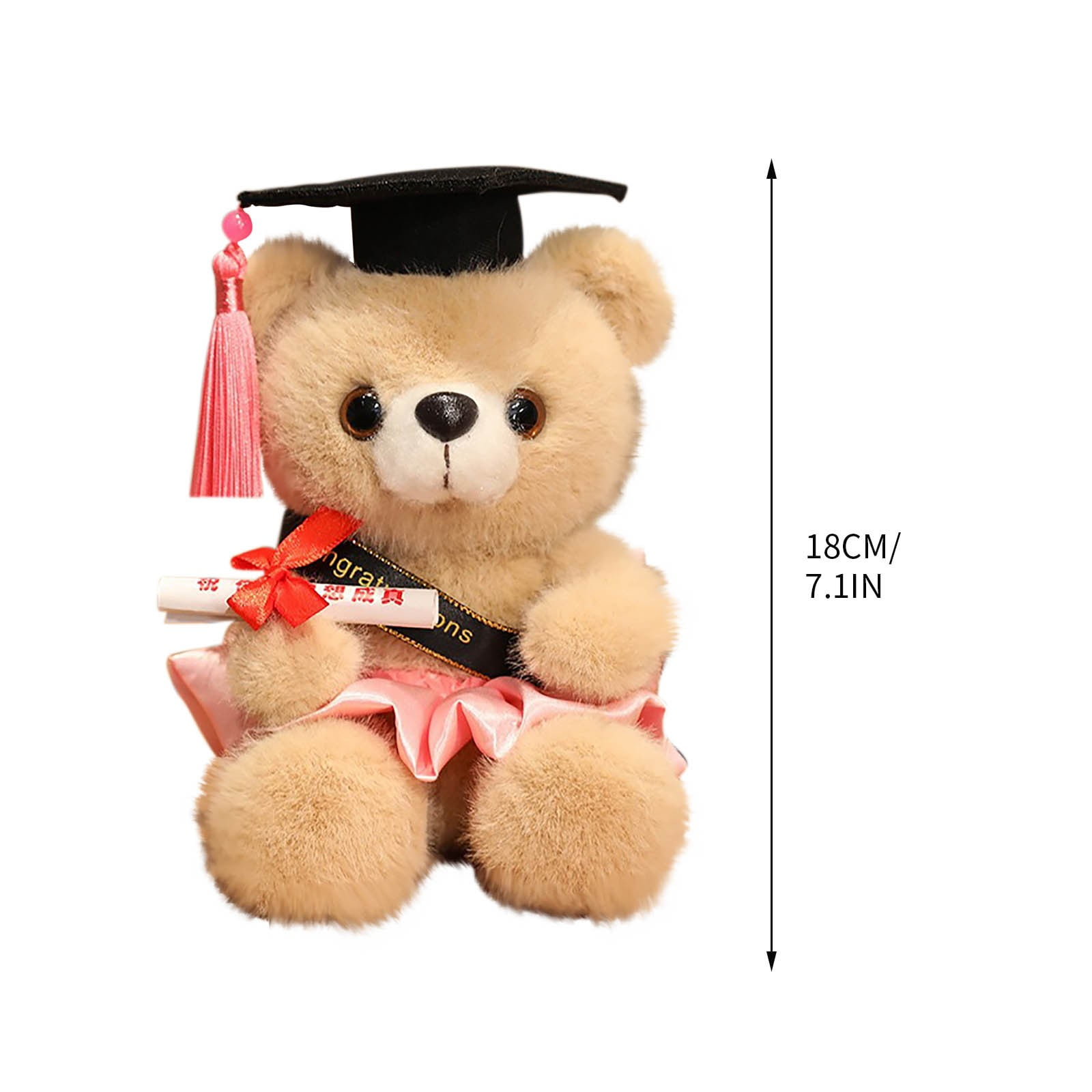 Graduation Gifts Teddy Bear Class of 2025 - Stuffed Animal Graduation Doll with Diploma and Sash for Graduation Gift for Girls Boys - 7 Inch Soft Congrats Grad Bear Toy with Cap