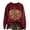 Wine, variant on Halloween Leopard Print Pumpkin Graphic Pullover Crew Neck Long Sleeve Casual Sweatshirt Cozy Fall Winter Layering Top for Women 3XL