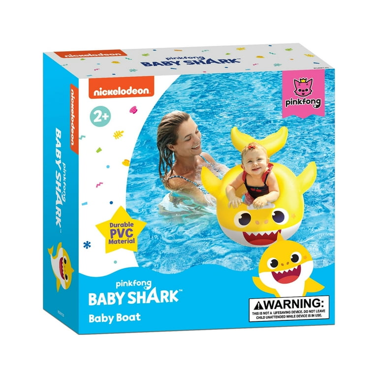 Pinkfong Baby Shark Inflatable Baby Boat Pool Float Seat Summer Water Play Kids Ages 2