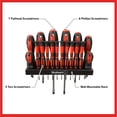 thumbnail image 6 of Stalwart 18 Piece Screwdriver Set with Wall Mount and Magnetic Tips- Precision Kit Including Flatheads, Phillips, and Torx Screwdrivers, 6 of 11