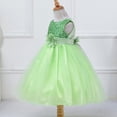 thumbnail image 3 of kids Girls Sequin Mesh Tull Dress Toddler Sleeveless Flower Party Ball Gown for Little Princess, 3 of 6