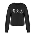 thumbnail image 1 of Women Crewneck Pullover Sweatshirt Solid Sweater Lightweight Hedging Printed Loose Round Neck dies para Winter Autumn M Macarena Sudadera de Crewneck, 1 of 7