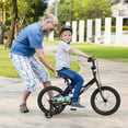 thumbnail image 4 of Costway 16" Kids Training Bike with Removable Training Wheels Pneumatic Tires Black, 4 of 9